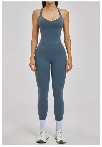 Women’s 2PCS Yoga Set – High Waist Leggings & Sports Bra Gym Workout Outfit