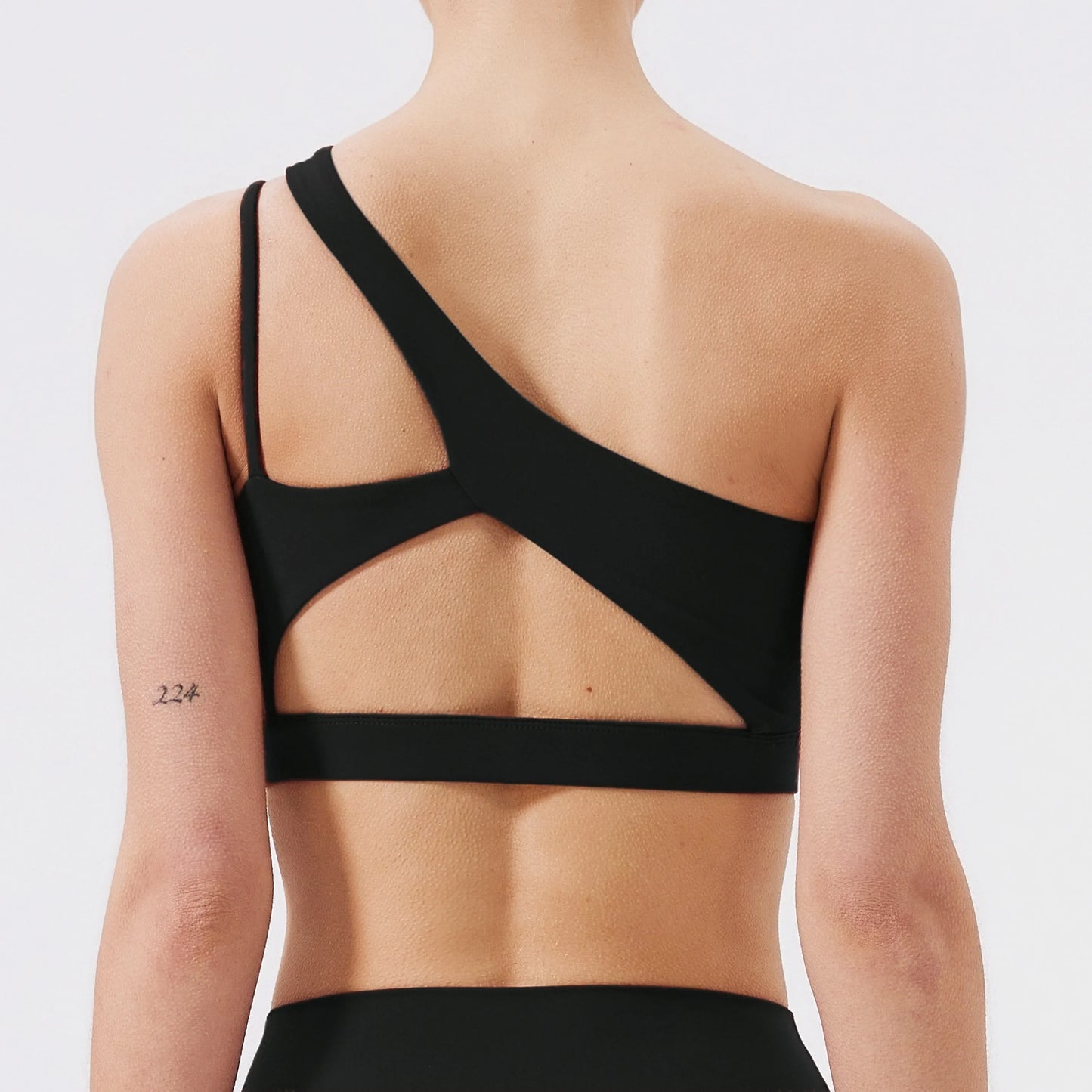 Women One Shoulder Sports Bra – Push Up Shockproof Yoga & Gym Workout Bra