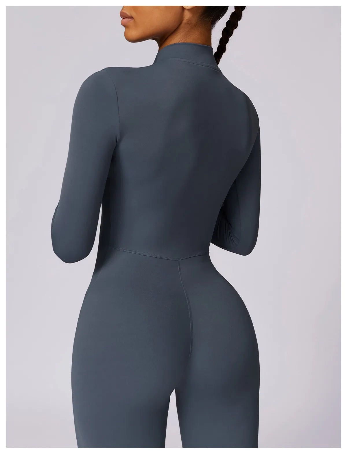 Warm Plush One-Piece Fitness Jumpsuit for Women | Long Sleeve Gym Wear