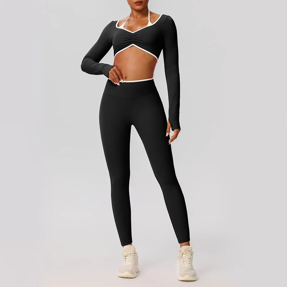 Women’s 2-Piece Gym Set – Padded Sports Bra & High-Waist Leggings | Yoga Activewear
