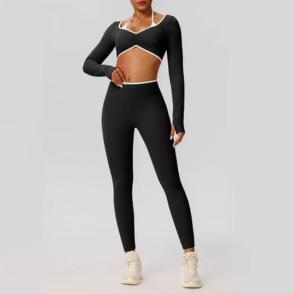 Women’s 2-Piece Gym Set – Padded Sports Bra & High-Waist Leggings | Yoga Activewear