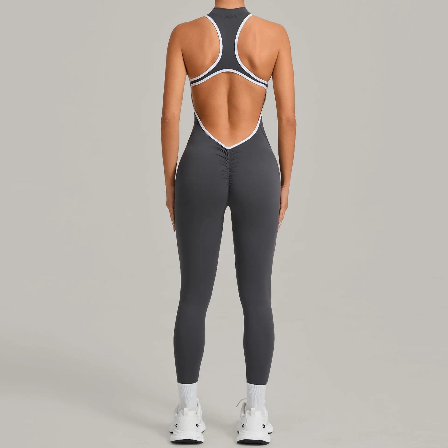 Women’s Padded Sports Jumpsuit – Fitness Overalls Gym Workout Set