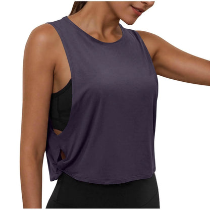Women’s Sleeveless Breathable Workout Tank Top – Lightweight Yoga & Gym Crop Vest