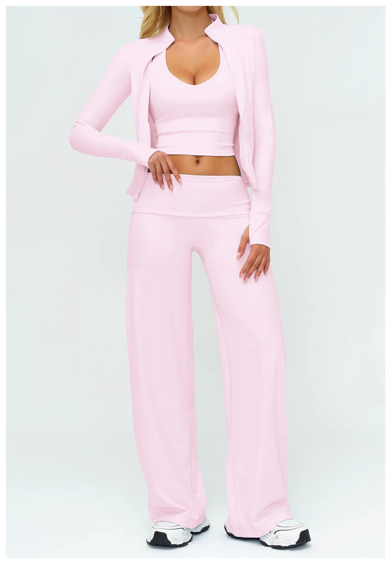 Women's Loose Fit Sportswear Set – Breathable Gym Clothes for Yoga & Outdoor Sports