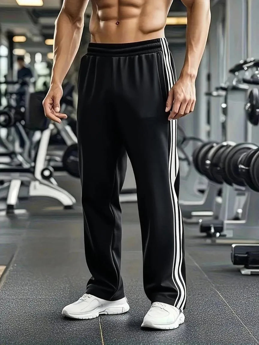 GYM Popular Long Pants Men's Running Casual Straight Leg Sweatpants Autumn New Product Bodybuilding Loose Training Sports Pants