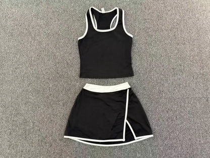 Women’s Athletic Skirt Set – Breathable Quick-Dry Tennis, Yoga & Running Outfit