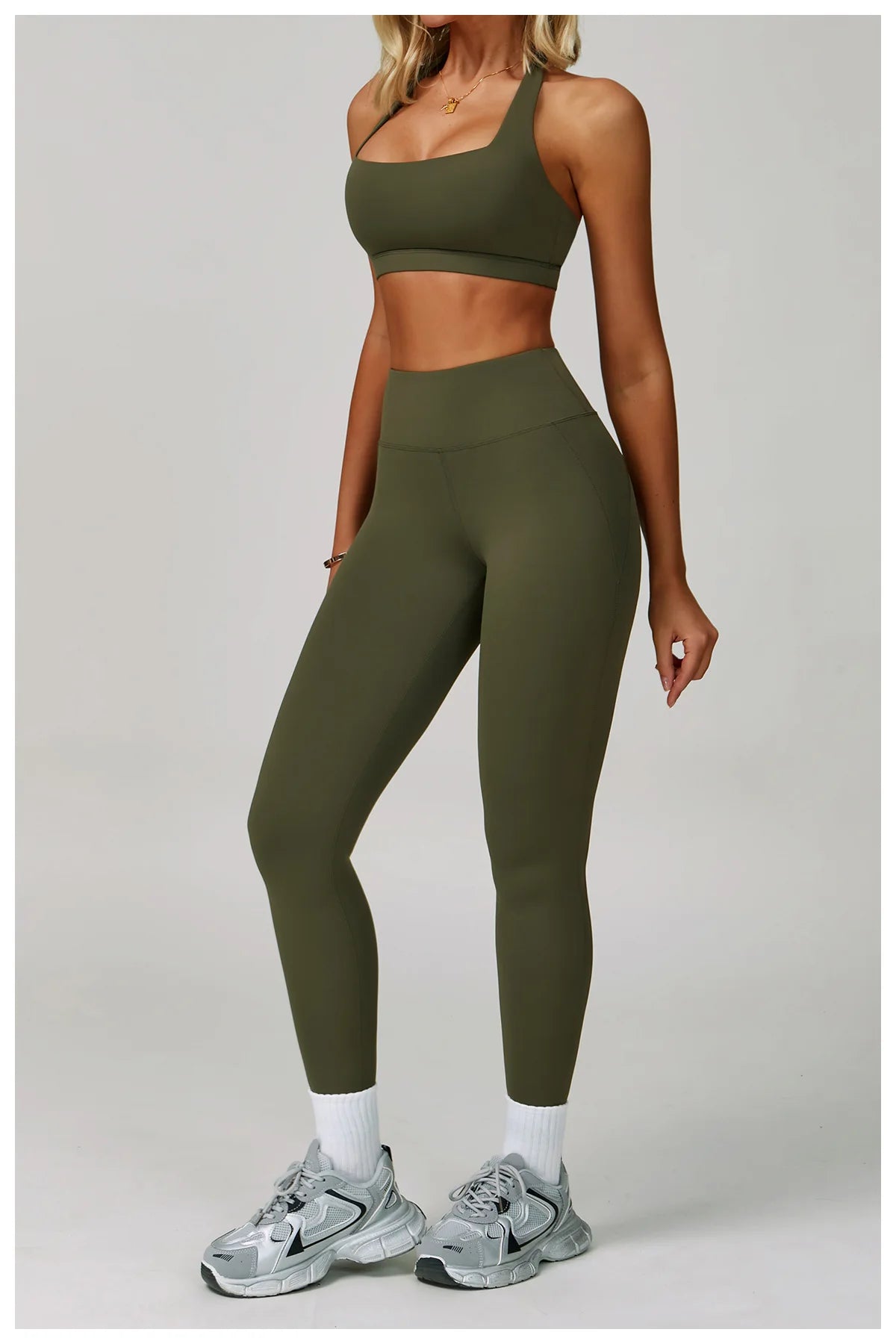 Yoga Set Women's Sportswear Yoga Suit Sports Top High Waist Leggings Two Piece Workout Clothes Fitness Gym Sets Athletic Wear