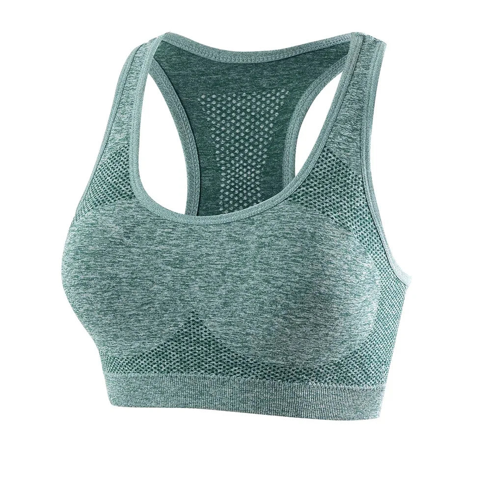 Women’s Push-Up Sports Bra – Breathable High Support Gym & Yoga Top