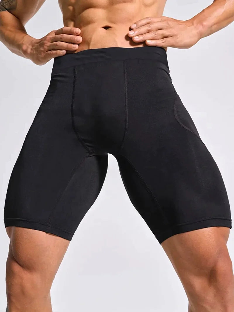 Men’s Compression Gym Shorts & Running Leggings – Quick-Dry Athletic Training Tights