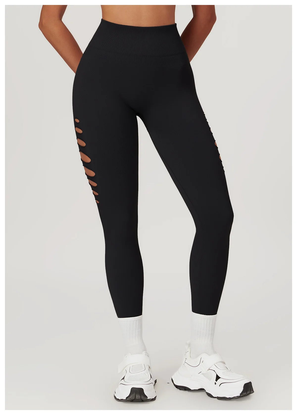Hollowed Out Seamless Tight Yoga Pants High Waist Yoga Leggings Women Push Up Gym Workout Tights Running Fitness Sports Pants