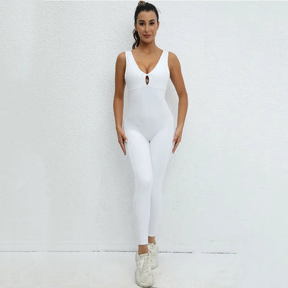 Sporty Women’s One-Piece Jumpsuit – Gym Fitness Yoga Activewear Set