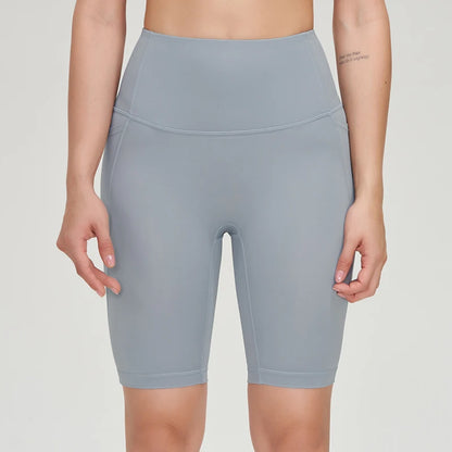 Seamless High Waist Workout Shorts for Women | Gym, Yoga & Cycling Shorts with Pockets