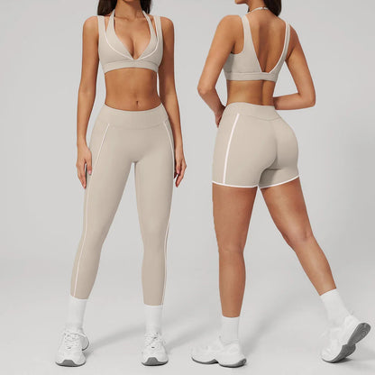 Women’s 2-Piece Active Set – High Support Bra & Contour High-Waist Shorts