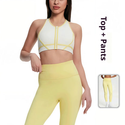 Women's Nude Feel 2-Piece Gym Set – Beauty Back Sportswear for Running & Training
