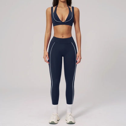 Women’s 2-Piece Active Set – High Support Bra & Contour High-Waist Shorts