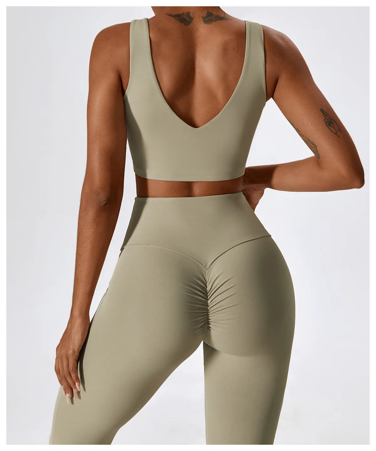Women’s Seamless Activewear Set – Long Sleeve Crop Top & Sculpting Gym Leggings (2PCS)