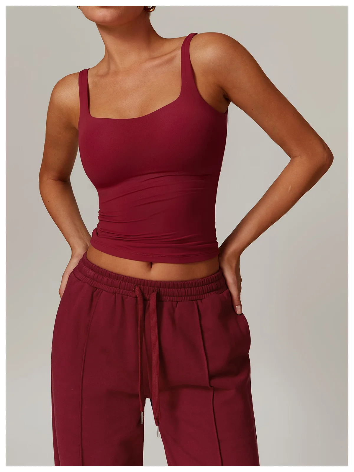 Women’s Quick-Dry U-Back Yoga Tank Top – Breathable Slim Fit Gym & Running