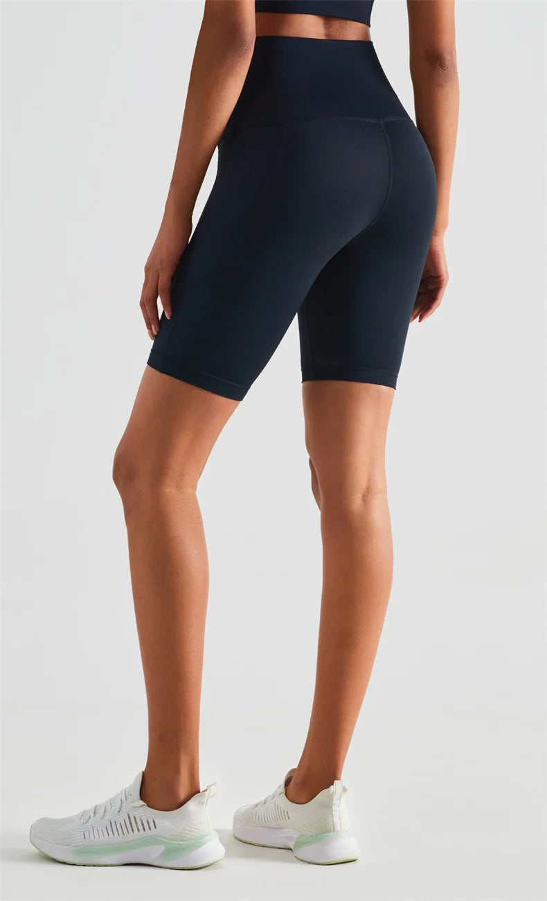Seamless High Waist Workout Shorts for Women | Gym, Yoga & Cycling Shorts with Pockets
