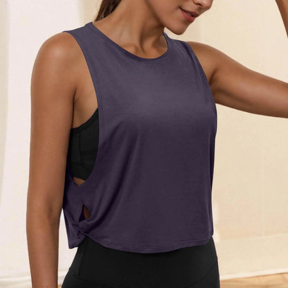 Women’s Sleeveless Breathable Workout Tank Top – Lightweight Yoga & Gym Crop Vest