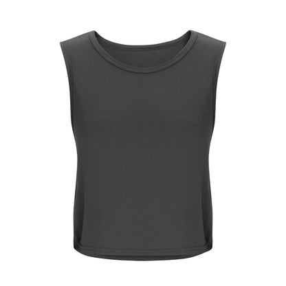 Women’s Sleeveless Breathable Workout Tank Top – Lightweight Yoga & Gym Crop Vest