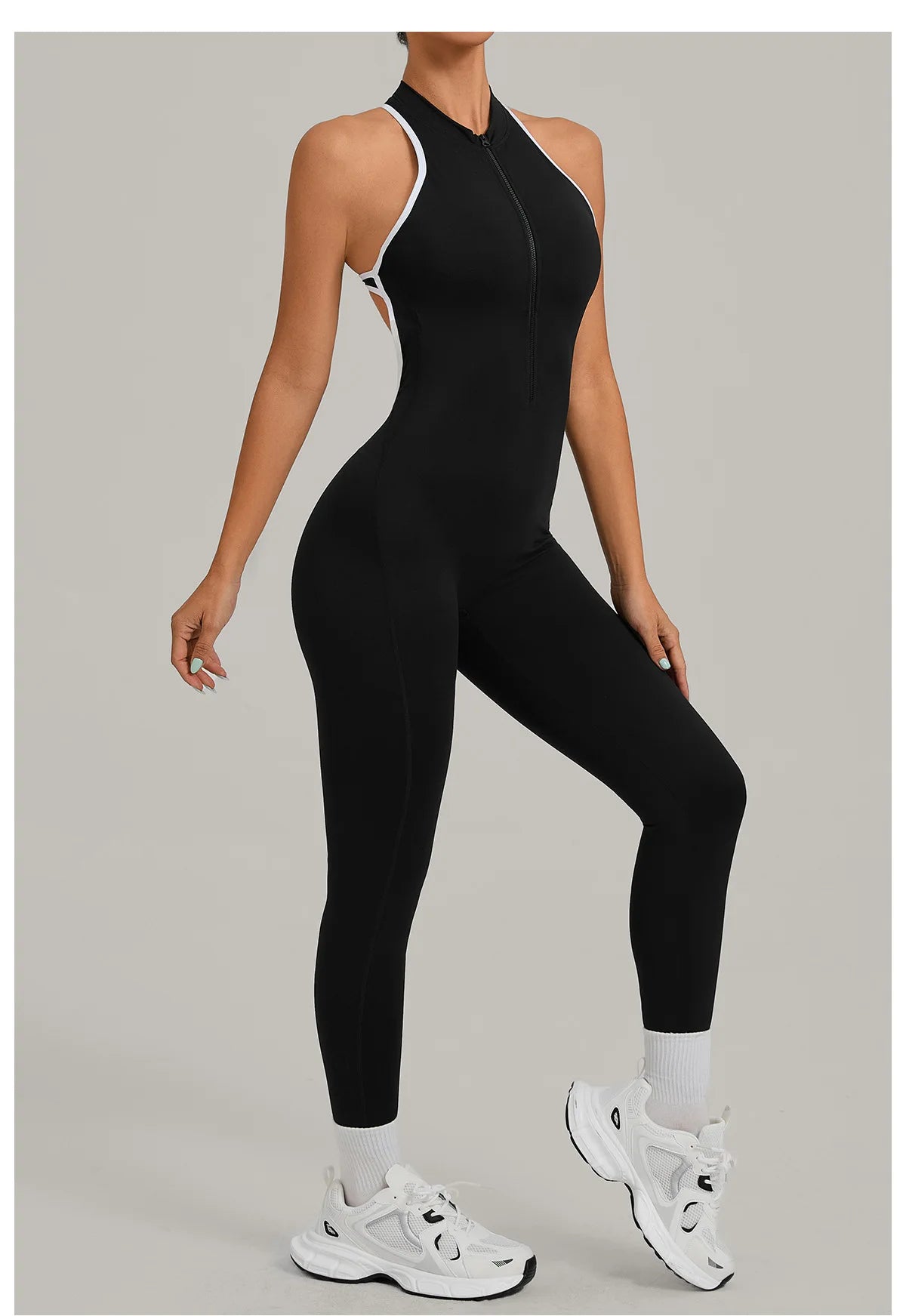 Women’s Padded Sports Jumpsuit – Fitness Overalls Gym Workout Set