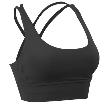 Cross Back Sports Bra for Women | Breathable Fitness & Yoga Top