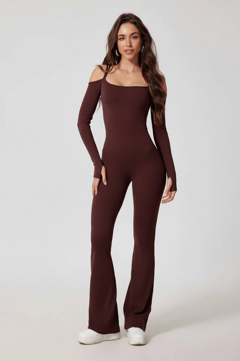 Seamless Yoga Jumpsuit – Double Strap Backless One-Piece Activewear