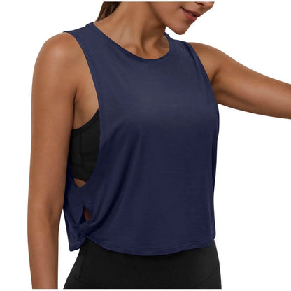 Women’s Sleeveless Breathable Workout Tank Top – Lightweight Yoga & Gym Crop Vest