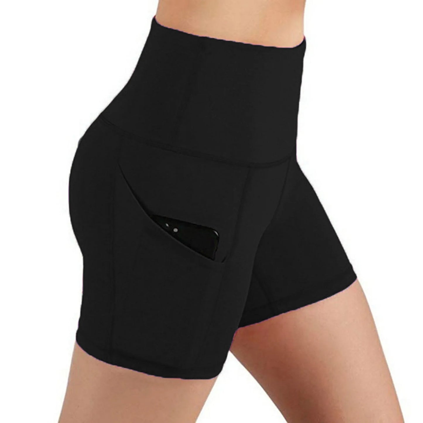 High Waist Yoga Shorts for Women with Pockets – Gym & Running