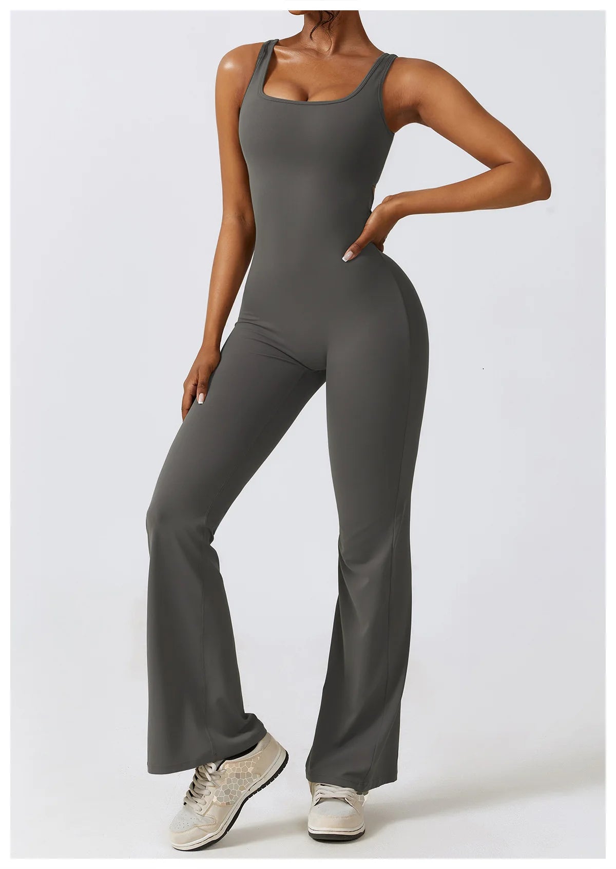 Women’s Seamless Fitness Jumpsuit – Stretch One-Piece Gym & Yoga Suit