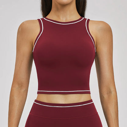 Women’s High Support Push-Up Sports Bra – Quick-Dry Workout Yoga Gym Tank