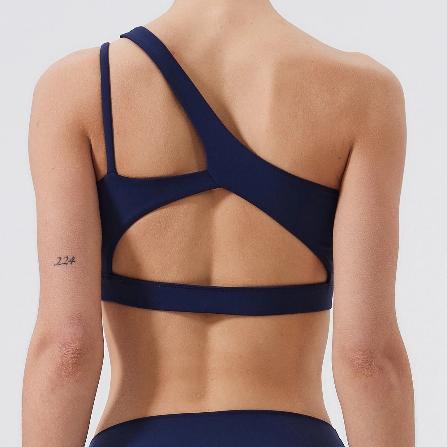 Women One Shoulder Sports Bra – Push Up Shockproof Yoga & Gym Workout Bra