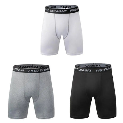 Men’s 2-in-1 Gym Shorts with Compression Tights – Bodybuilding Workout Training Shorts