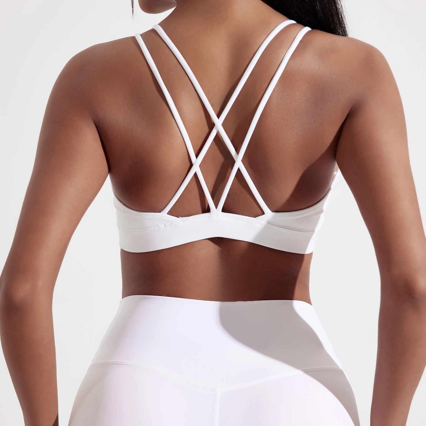 Women’s High Support Cross-Back Sports Bra – Soft Padded Gym & Yoga Top