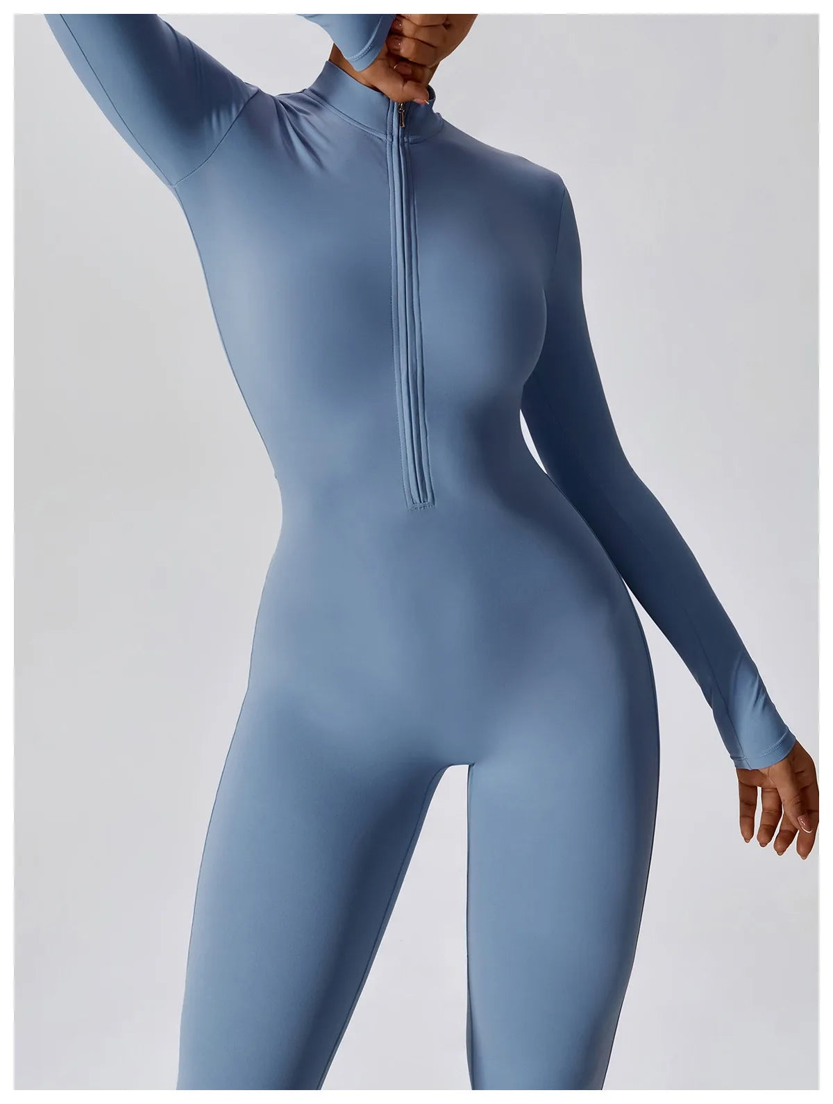 Warm Plush One-Piece Fitness Jumpsuit for Women | Long Sleeve Gym Wear