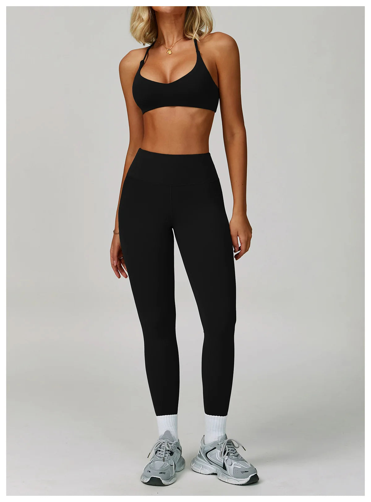 Yoga Set Women's Sportswear Yoga Suit Sports Top High Waist Leggings Two Piece Workout Clothes Fitness Gym Sets Athletic Wear