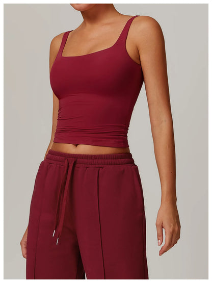 Women’s Quick-Dry U-Back Yoga Tank Top – Breathable Slim Fit Gym & Running