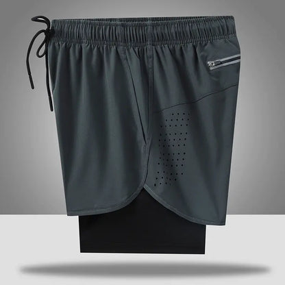 Men's Quick-Dry Running Shorts with Breathable Liner