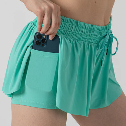 2-in-1 Flowy Skort for Women | Gym, Running, Yoga & Tennis Shorts