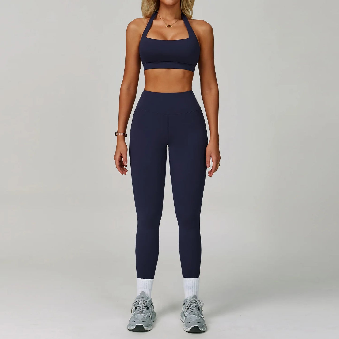 Yoga Set Women's Sportswear Yoga Suit Sports Top High Waist Leggings Two Piece Workout Clothes Fitness Gym Sets Athletic Wear