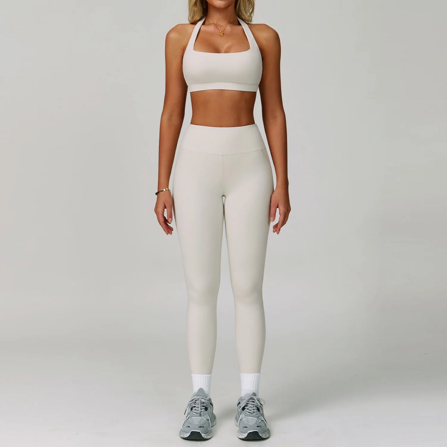 Yoga Set Women's Sportswear Yoga Suit Sports Top High Waist Leggings Two Piece Workout Clothes Fitness Gym Sets Athletic Wear