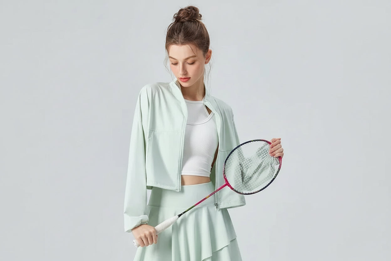 Women’s UPF 50+ UV Protection Tennis Jacket – Lightweight Cool-Fit Sports & Running Jacket