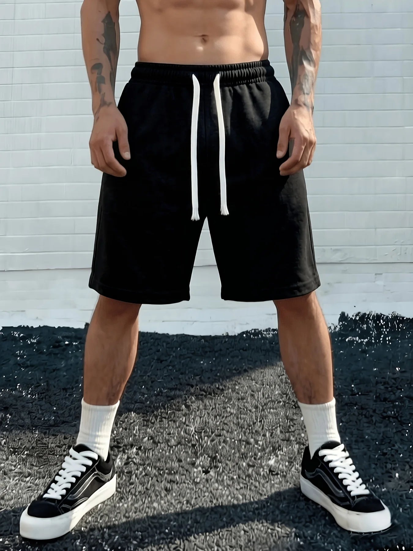 Men’s Summer Casual Shorts – Relaxed Fit with Elastic Drawstring Waistband