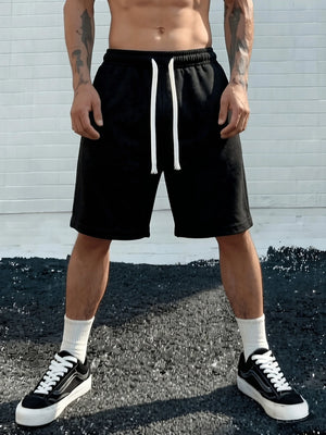 Men’s Summer Casual Shorts – Relaxed Fit with Elastic Drawstring Waistband