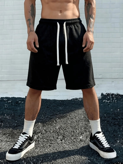 Men’s Summer Casual Shorts – Relaxed Fit with Elastic Drawstring Waistband
