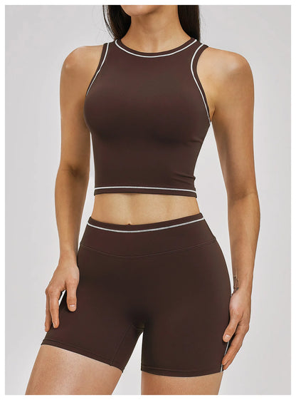 Women’s High Support Push-Up Sports Bra – Quick-Dry Workout Yoga Gym Tank