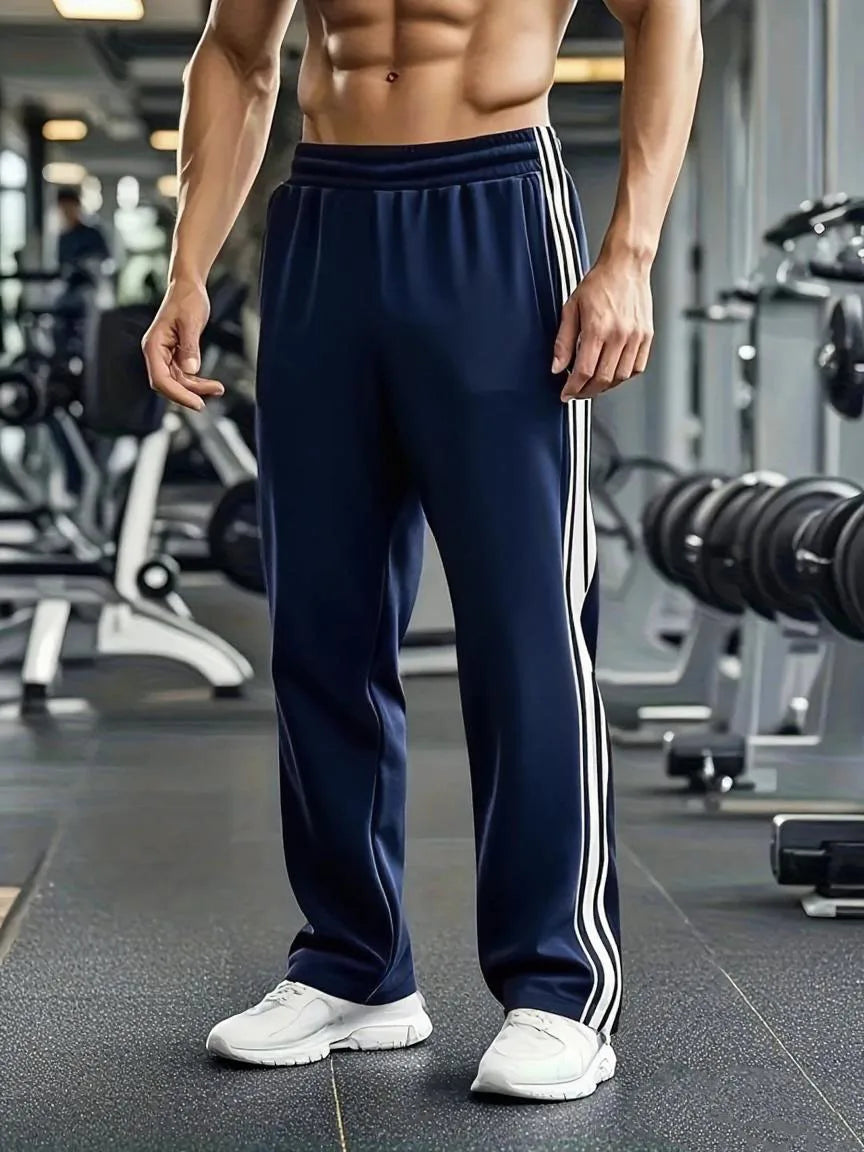 GYM Popular Long Pants Men's Running Casual Straight Leg Sweatpants Autumn New Product Bodybuilding Loose Training Sports Pants