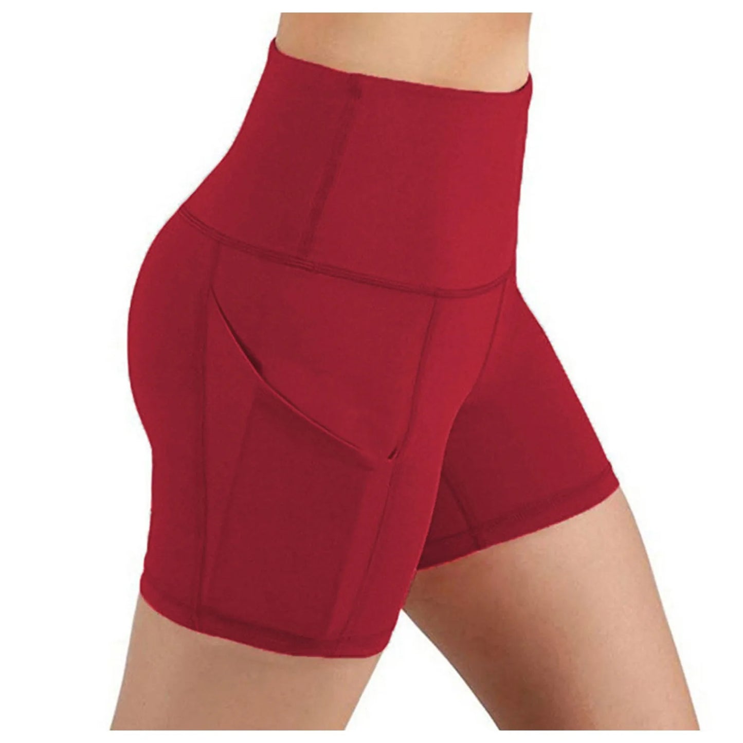 High Waist Yoga Shorts for Women with Pockets – Gym & Running