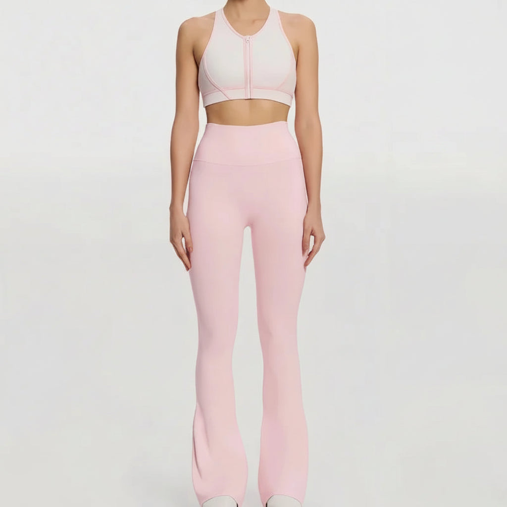 Women's Nude Feel 2-Piece Gym Set – Beauty Back Sportswear for Running & Training