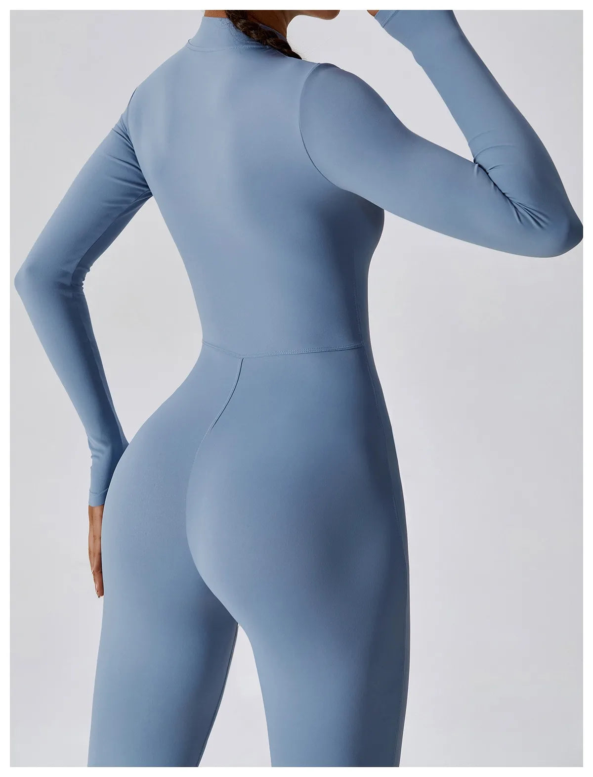 Warm Plush One-Piece Fitness Jumpsuit for Women | Long Sleeve Gym Wear